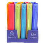 Classeur 4 anneaux 30mm polypropylène 12/10e Linicolor - A4 maxi  couleur aléatoire x 15 EXACOMPTA