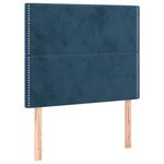 vidaXL Cadre de lit sans matelas bleu foncé 90x190 cm velours