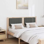 vidaXL Tête de lit capitonnée Marron 140 cm Pin massif