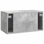 vidaXL Meuble TV mural 59 5 x 31 x 30 cm Gris béton Bois d'ingénierie