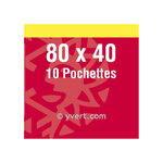 Pochettes simple soudure 80 x 40 mm pour timbre type Air Espace. Fond - Noir