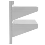 vidaXL Étagère murale à 2 niveaux 50x30x60 cm argenté acier inoxydable
