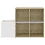 vidaXL Armoire à chaussures entrée blanc chêne sonoma bois ingénierie