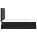 VidaXL Cadre de lit ottoman avec matelas noir 140x200 cm velours