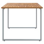 Table de repas extérieure vidaXL Grise 180x90x75 cm en acier et bois d'acacia
