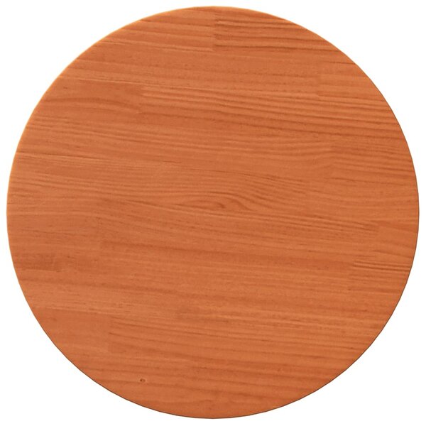 vidaXL Dessus de table rond cire marron Ø40x2 5 cm bois de pin massif