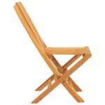 vidaXL Chaises de jardin pliantes lot de 6 47x47x89cm bois massif teck