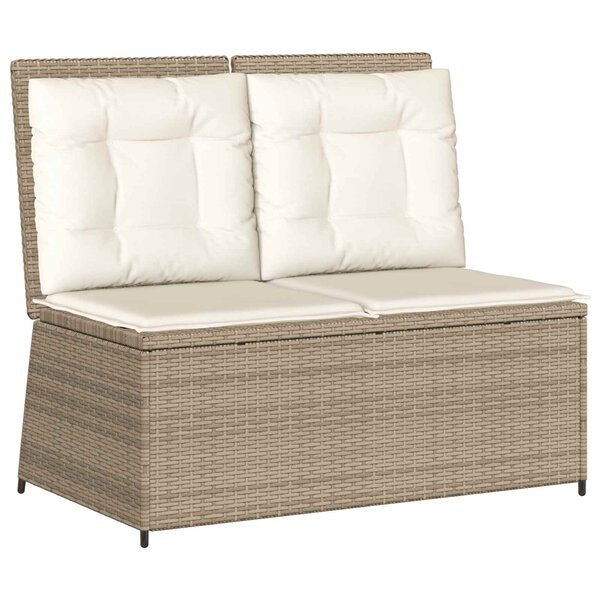vidaXL Banc de jardin Beige polyrotin