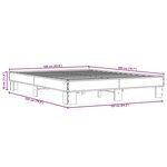 vidaXL Cadre de lit sonoma gris 160x200 cm bois d'ingénierie et métal
