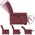 vidaXL Fauteuil inclinable électrique rouge bordeaux tissu