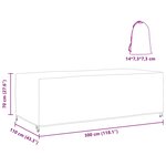 vidaXL Housse pour mobilier d'extérieur Noir 300 x 110 x 70 cm 210D