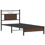 vidaXL Cadre de lit sans matelas chêne marron 90x190cm bois ingénierie
