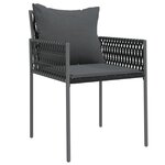 vidaXL Chaises de jardin avec coussins lot de 4 noir 54x61x83 cm rotin