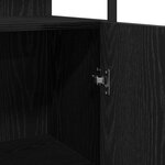 vidaXL Meubles de salle de bain 3 Pièces Noir Bois d'ingénierie