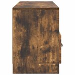 vidaXL Meuble TV Chêne fumé 102 x 34 5 x 47 cm Bois d'ingénierie