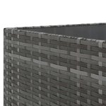 vidaXL Salon de jardin 9 Pièces avec coussins Gris Résine tressée