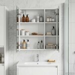 vidaXL Armoire Miroir de Salle de Bain Blanc 60 x 14 5 x 70 cm