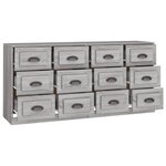 vidaXL Buffets 2 Pièces sonoma gris bois d'ingénierie