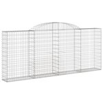 vidaXL Paniers à gabions arqués 20 Pièces 300x30x120/140 cm fer galvanisé