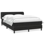 vidaXL Sommier à lattes de lit avec matelas noir 140x210 cm velours