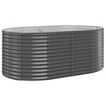 vidaXL Lit surélevé de jardin Acier galvanisé Anthracite