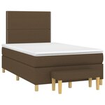 vidaXL Sommier à lattes de lit avec matelas Marron foncé 120x200 cm