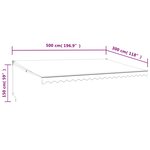 vidaXL Auvent rétractable automatique anthracite 5x3 m