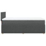 vidaXL Sommier à lattes de lit et matelas Gris foncé 90x190 cm Tissu