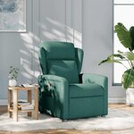 vidaXL Fauteuil inclinable Vert foncé Tissu