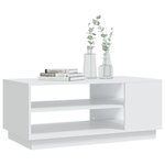 vidaXL Table basse blanc 102x55x43 cm bois d'ingénierie