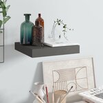 vidaXL Étagère murale flottante Gris brillant 23x23 5x3 8 cm MDF