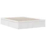vidaXL Lit bibliothèque sans matelas blanc 160x200 cm bois pin massif