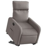 vidaXL Fauteuil inclinable taupe tissu