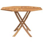 vidaXL Table pliable de jardin 110x110x75 cm bois massif de teck