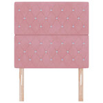 vidaXL Tête de lit LED avec bandes LED Rose 90 cm Velours