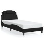 vidaXL Cadre de lit Viana avec LED sans matelas noir 80x200 cm