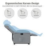 vidaXL Fauteuil inclinable Gris clair Tissu