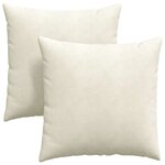 vidaXL Coussins de canapé 2 Pièces Crème 60 x 60 cm