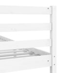 vidaXL Cadre de lit Blanc 120x190 cm Petit double Bois massif