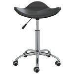 Chaise fauteuil siège de bureau informatique étude similicuir noir 02_0024039