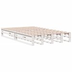 vidaXL Lit bibliothèque sans matelas blanc 135x190 cm bois pin massif