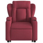 vidaXL Fauteuil inclinable de massage Rouge bordeaux Tissu