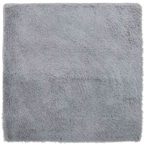 vidaXL Tapis shaggy à poils longs NAVARRA gris argenté 200x200 cm