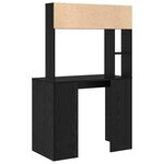 vidaXL Bureau Chêne noir 91 x 50 x 149 cm Bois d'ingénierie