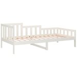 vidaXL Lit de jour Blanc 90x190 cm Bois de pin massif