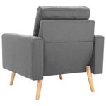 vidaXL Fauteuil gris foncé tissu