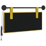 vidaXL Tête de lit suspendue Jaune Velours