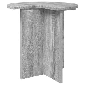vidaXL Table d'appoint Sonoma gris Ø 39 x 38 cm Bois d'ingénierie