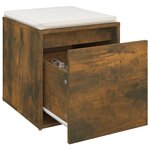 vidaXL Tiroir boîte Chêne fumé 40 5x40x40 cm Bois d'ingénierie