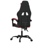 vidaXL Chaise de jeu Noir et rouge Similicuir